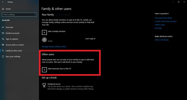 Windows 10でFTPサーバーにアクセスできる特定のユーザーを追加する方法