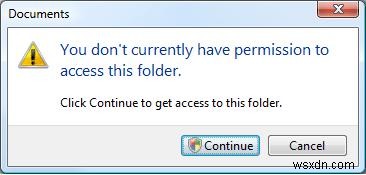 「このフォルダへのアクセス許可が現在ありません」エラーの解決方法|Windows 10/8/7対応