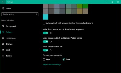 Windows 10でスタート画面の色を変えずにタスクバーの色だけを変更する方法