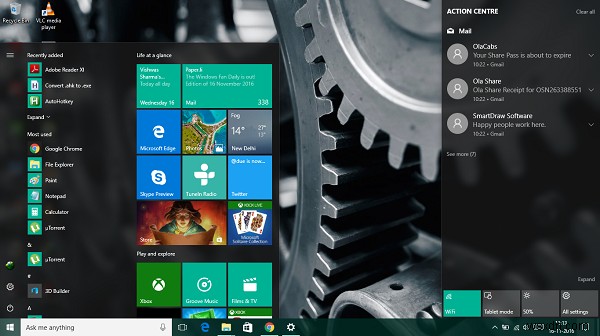 Windows 10でスタート画面の色を変えずにタスクバーの色だけを変更する方法