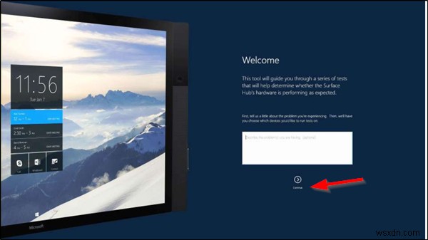 Surface Hubハードウェア診断ツールでデバイスアカウントをテストする方法
