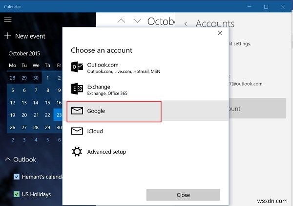 GoogleカレンダーをWindowsのメール・カレンダーアプリと同期する方法