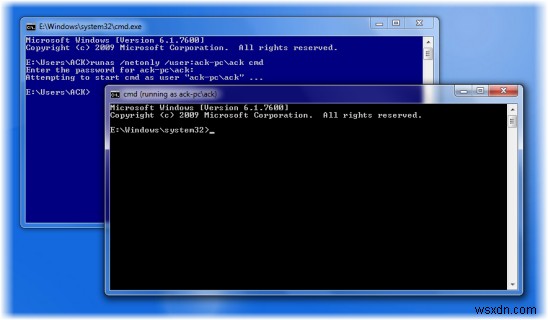 CMDから管理者特権のコマンドプロンプトを開く方法