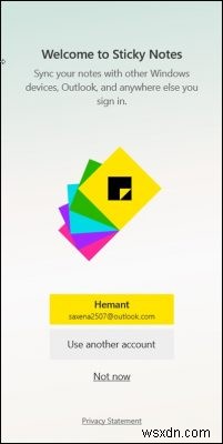 Windows 10の付箋（Sticky Notes）をOutlook.comにエクスポートする方法