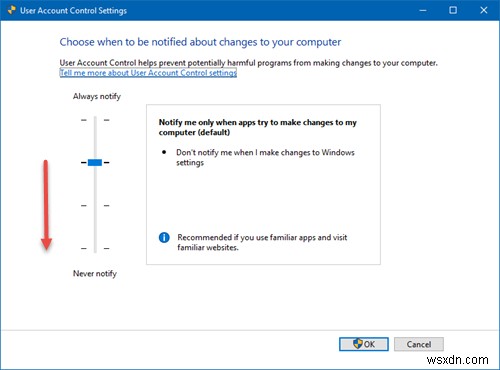 Windows 10で「このアプリを開くことができません。ユーザーアカウント制御がオフの間はアプリを開けません」と表示される場合の対処法