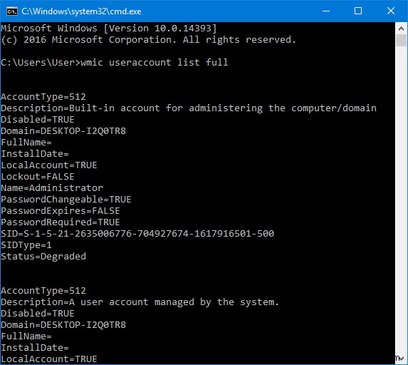 Windowsで全ユーザーアカウントの一覧・設定・詳細情報を確認する方法
