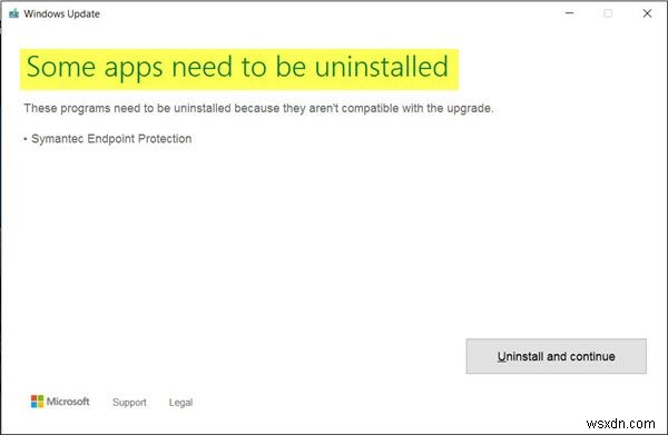 Windows 10アップデートエラー「一部のアプリをアンインストールする必要があります」の解決方法