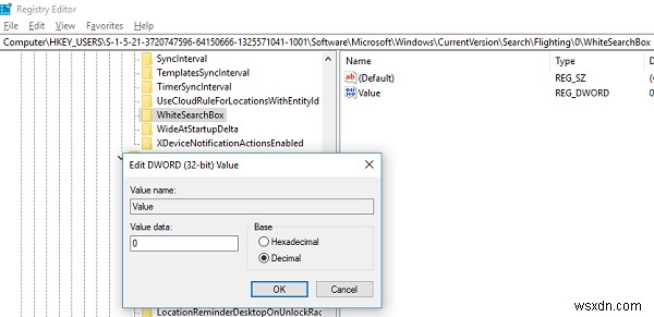 Windows 10でCortanaの検索ボックスが白くなったときの対処法