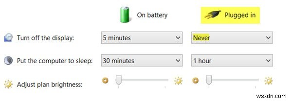 【Windows】「ディスプレイをオフにする」を「なし」に設定してもタブレットが接続スタンバイに入ってしまう原因