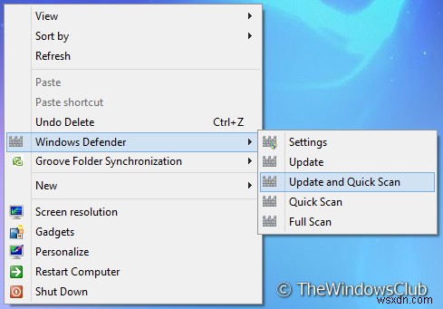 Windows 10の右クリックメニューにWindows Defenderの機能を追加する方法