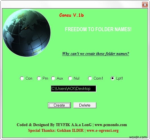 Windowsで「CON」「AUX」「NUL」など予約名のフォルダをワンクリックで作成する方法