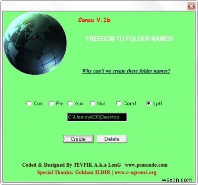 Windowsで「CON」「AUX」「NUL」など予約名のフォルダをワンクリックで作成する方法