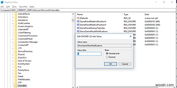 Windows 10でゲームモードの通知をオフにする方法【レジストリ設定】