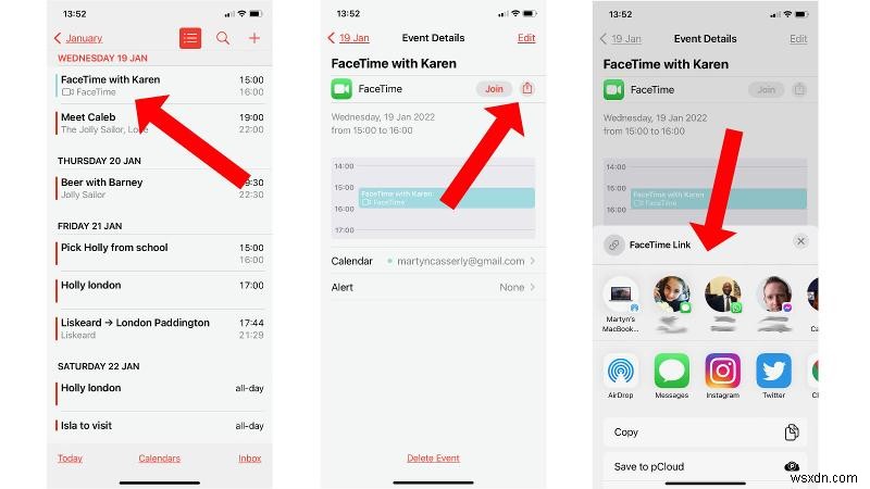iOS 15・iPadOS 15・macOS MontereyでFaceTime通話を事前に予約・設定する方法