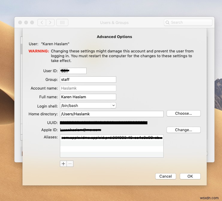 Macのユーザー名を変更する方法|ホームフォルダ名の変更手順も解説