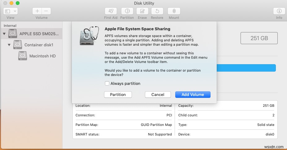 MacのHDD・SSDをパーティション分割する方法と、APFSボリュームを作成する方法を徹底解説