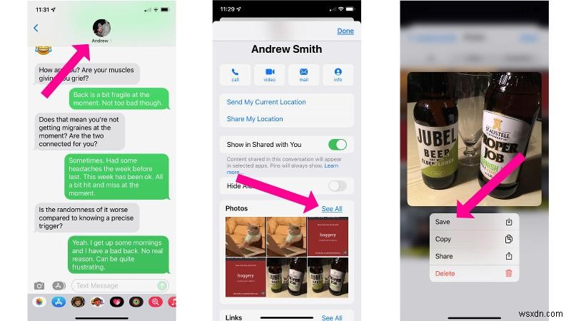 iPhoneのメッセージで受信した写真を保存する方法【iOS 15/14対応】