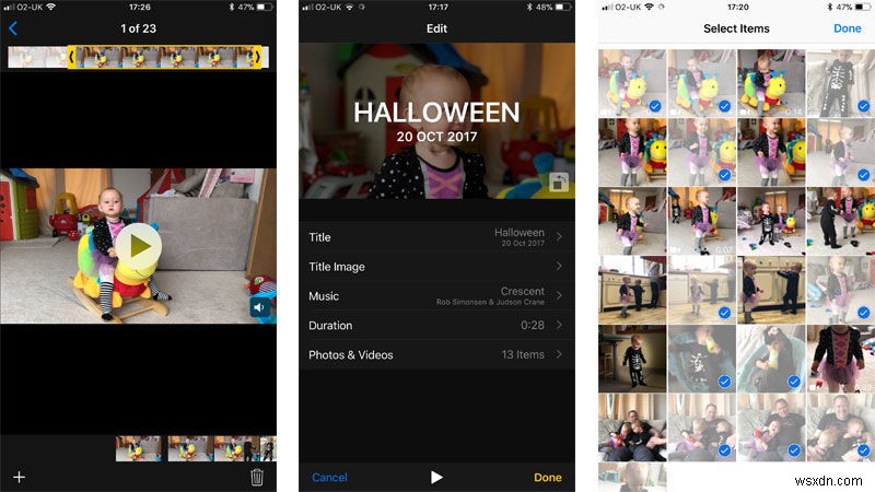 iPhoneの「思い出」機能で写真から動画スライドショーを作成・編集する方法