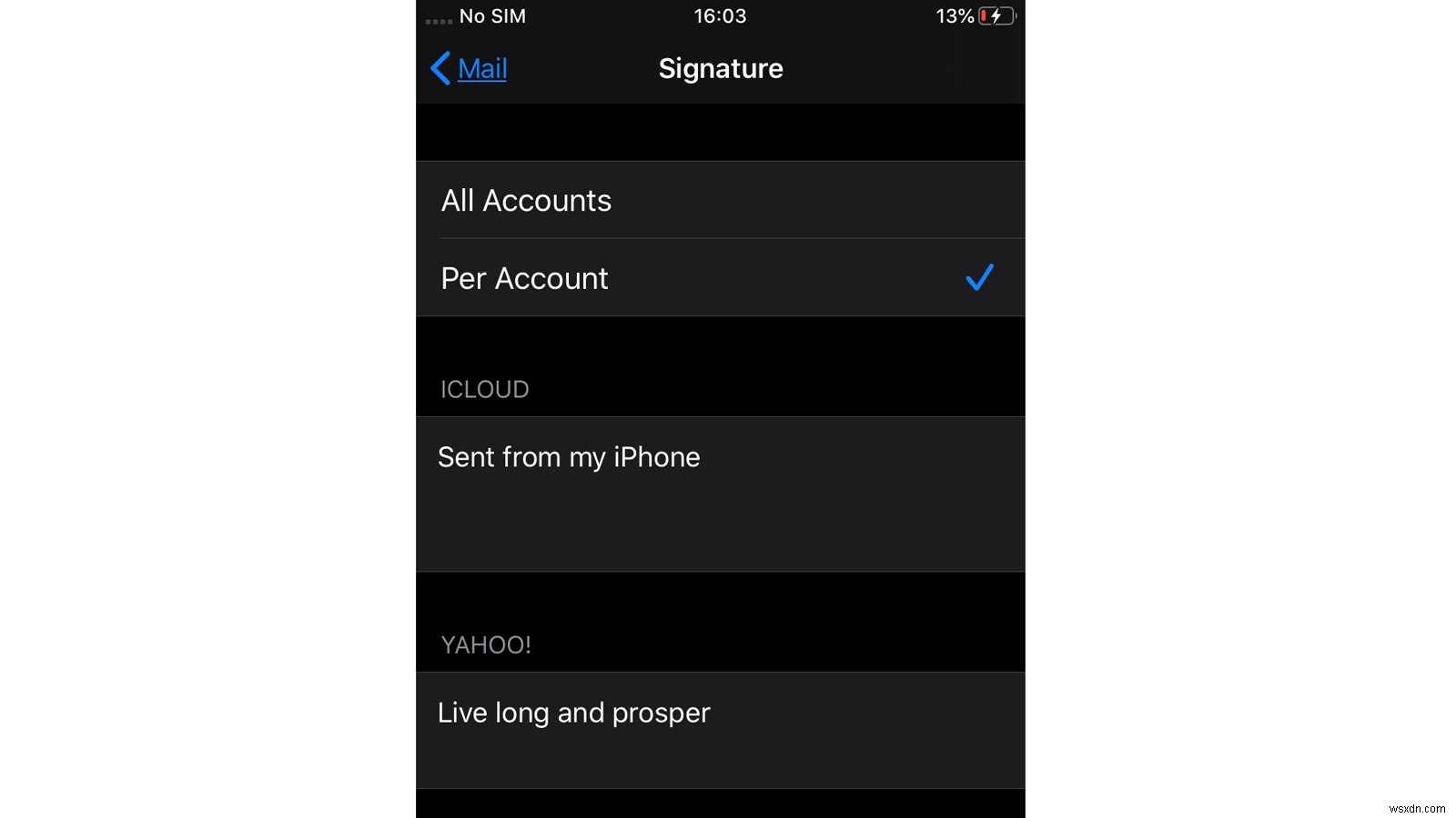 iPhoneのメール署名「iPhoneから送信」を削除・変更する方法