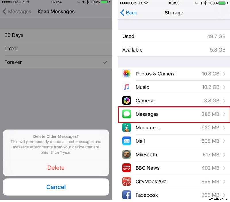 iPhoneの古いメッセージを一括削除してストレージを大幅に節約する方法