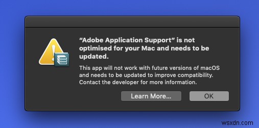 macOS Mojaveで動かないPhotoshopなどの旧アプリを開く方法