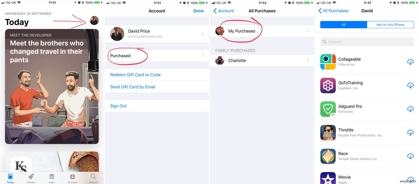 iPhone・iPadのApp Storeで「購入済み」ページを見つける方法【iOS 11以降】