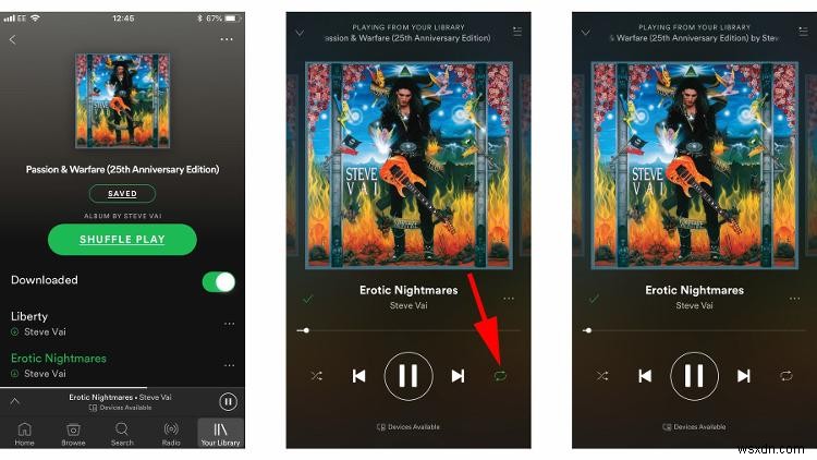 iPhoneで曲のリピート再生を止める方法|Apple MusicとSpotifyの設定手順