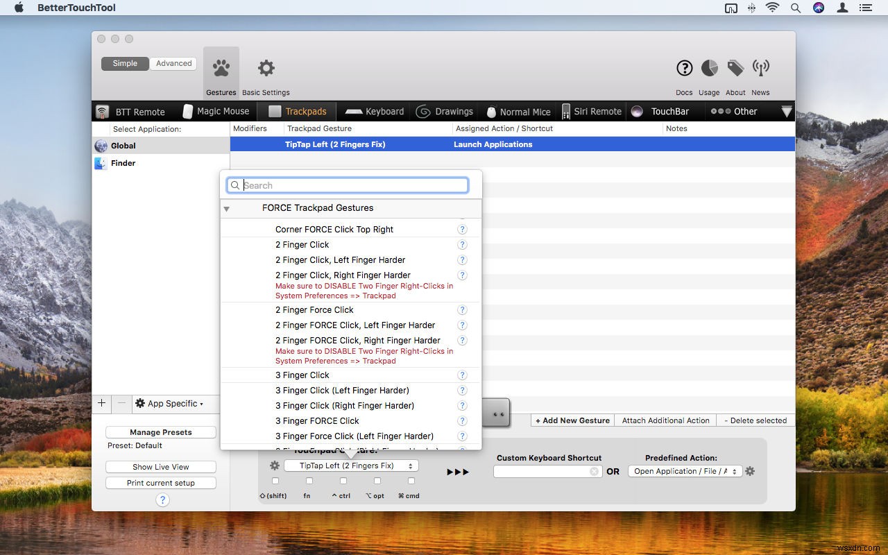 BetterTouchToolでカスタムショートカットを作成し、Macのアプリやフォルダを素早く開く方法