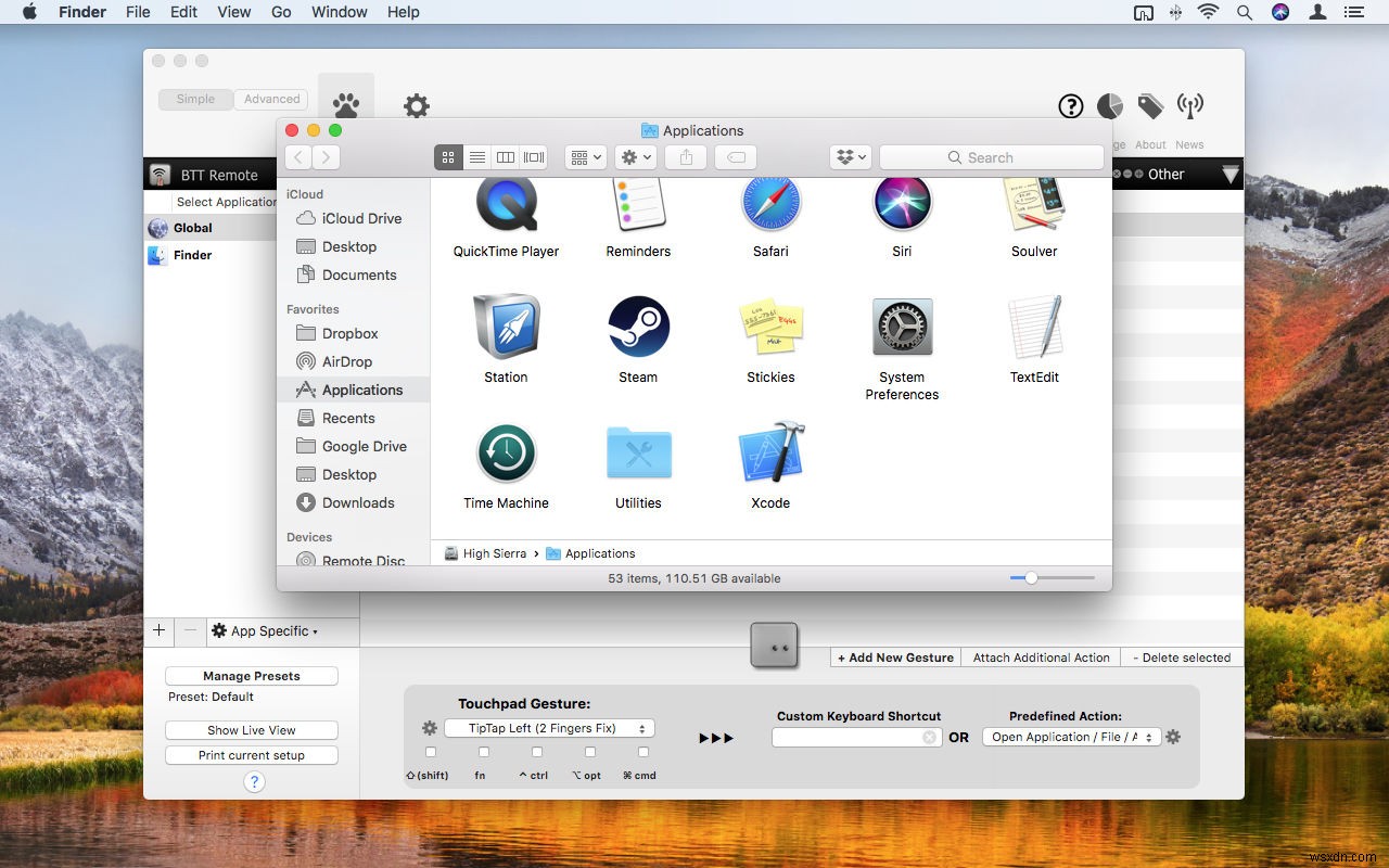 BetterTouchToolでカスタムショートカットを作成し、Macのアプリやフォルダを素早く開く方法