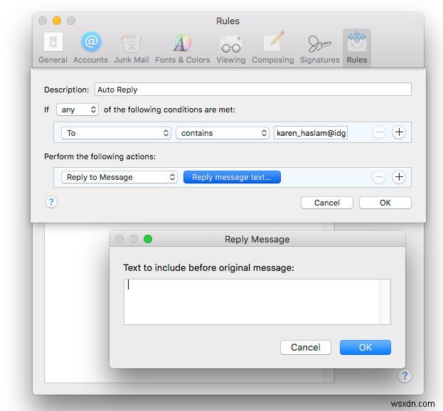 Macの「メール」で不在時の自動返信メッセージを設定する方法