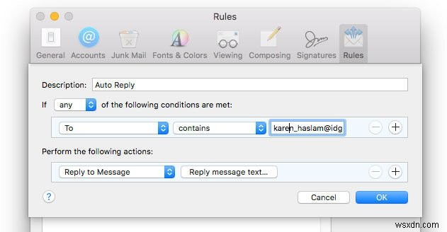 Macの「メール」で不在時の自動返信メッセージを設定する方法