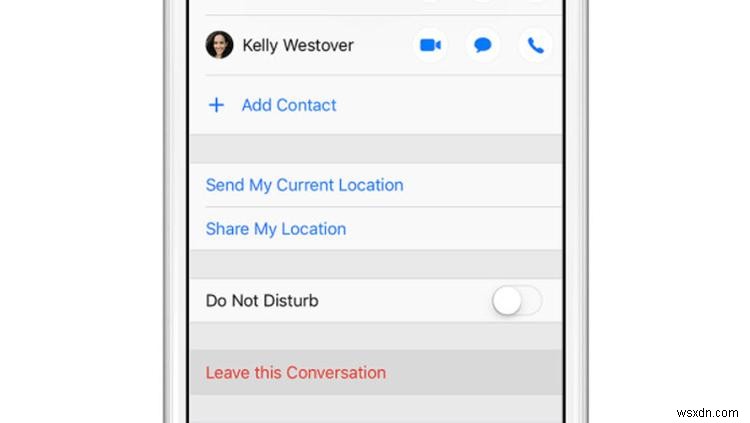 iPhoneでグループiMessageチャットから退出・通知をミュートする方法
