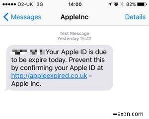 【要注意】「Apple IDの有効期限が本日切れます」というSMSはフィッシング詐欺