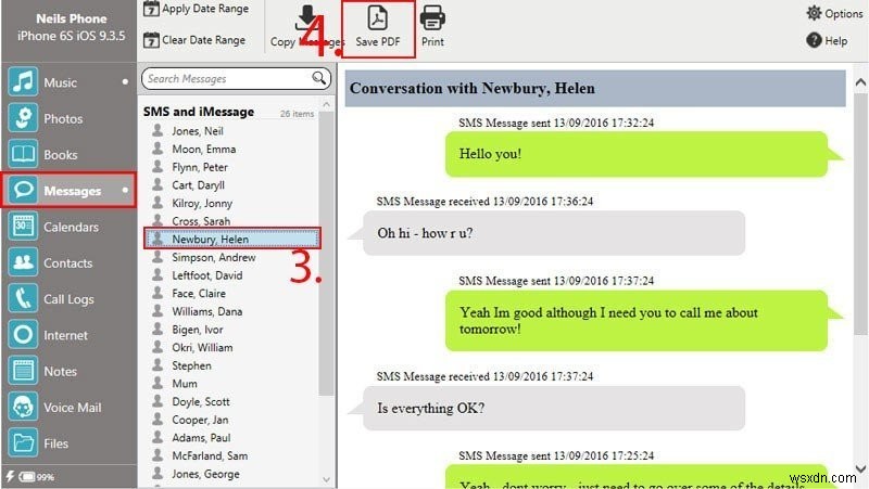 iPhoneのメッセージを閲覧可能なファイルとして簡単にエクスポートする方法