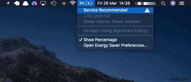 Macの「サービスバッテリー」警告を解消する3つの方法