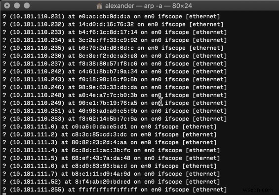 macOSのターミナルでローカルネットワークをスキャンする方法【nmap・arp活用ガイド】