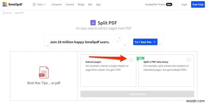 MacでPDFドキュメントからページを抽出する方法【プレビューとSmallpdf】
