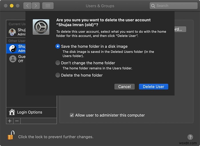 2つのmacOSユーザーアカウントを1つに統合する方法