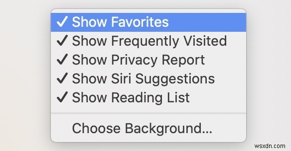 macOS版Safariのホームページ(スタートページ)をカスタマイズする方法