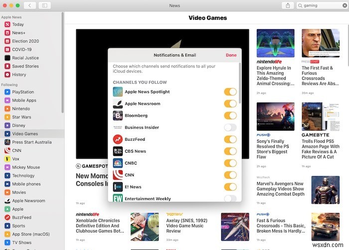 MacのApple Newsアプリを自分好みにカスタマイズする方法