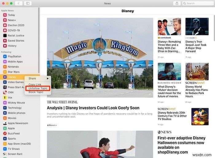 MacのApple Newsアプリを自分好みにカスタマイズする方法
