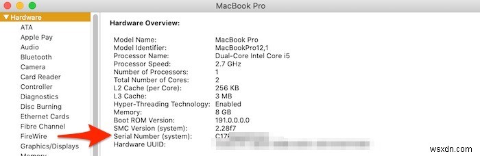 Mac・MacBookのシリアル番号を確認する6つの方法