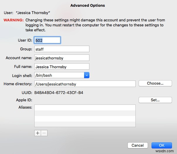 macOSのログイン画面からユーザーアカウントを非表示にする方法