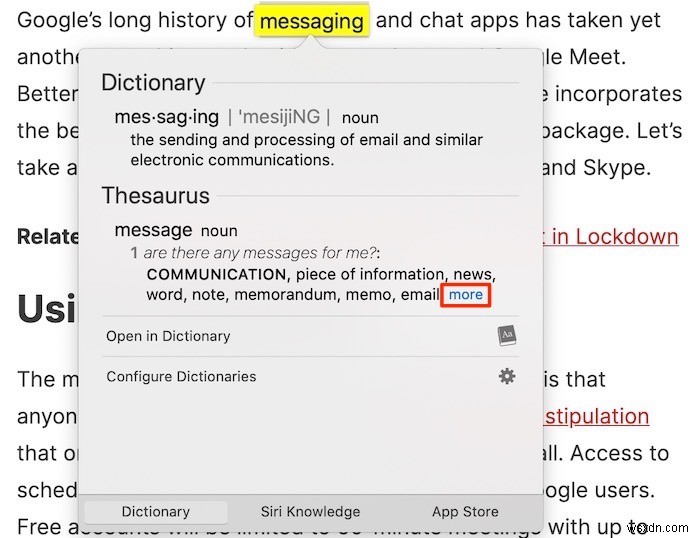 Macで単語の意味を素早く調べる最速の方法