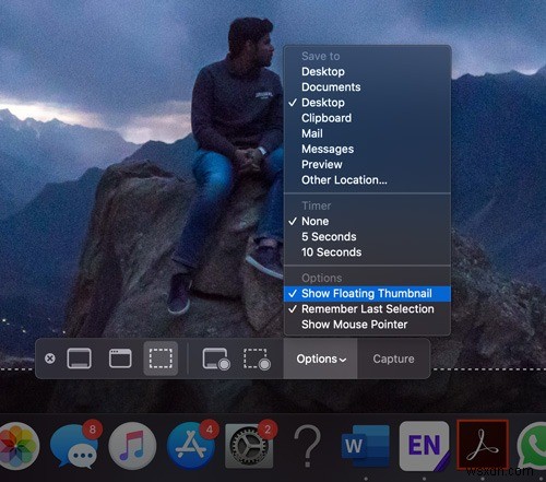 macOSでスクリーンショットのフローティングサムネイルを無効にする方法