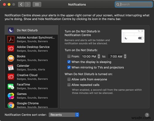 Macのおやすみモード(Do Not Disturb)の使い方とカスタマイズ方法
