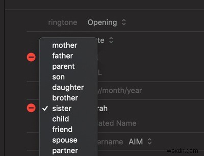 Macの連絡先に関係を追加する方法|Siriへの指示がもっと自然に