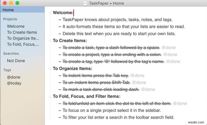 TaskPaperでプレーンテキストを強力なタスク管理システムに変える方法