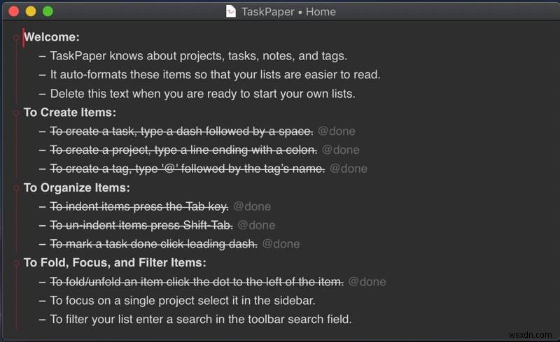 TaskPaperでプレーンテキストを強力なタスク管理システムに変える方法