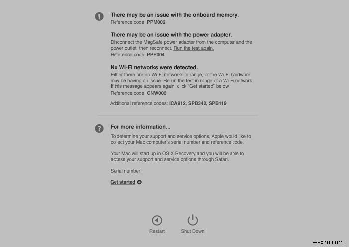 Mac内蔵の診断ツール「Apple Diagnostics」の使い方とエラーコード一覧